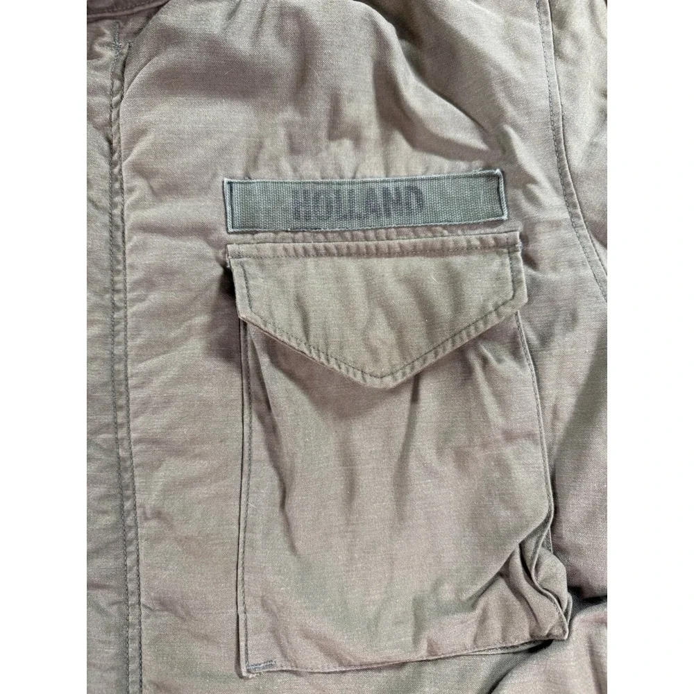 Vintage Military‎ M-65 Field Jacket Mens Medium Olive Drab Patch Holland Coat